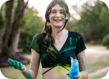 Imagem de hóspede em uma das experiências do Aguativa Golf Resort para escolas.