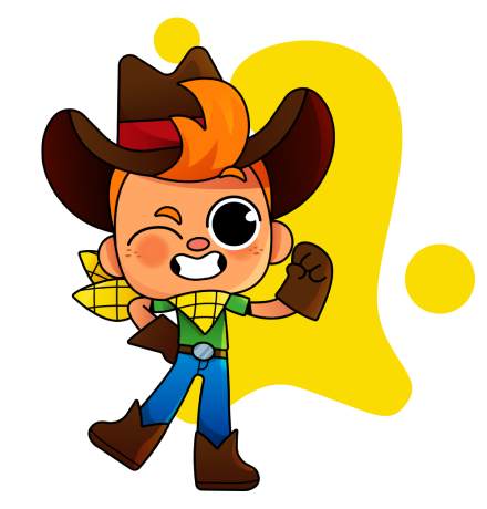 Imagem do Cowboy, um dos Aguativos - mascotes do Aguativa Golf Resort.