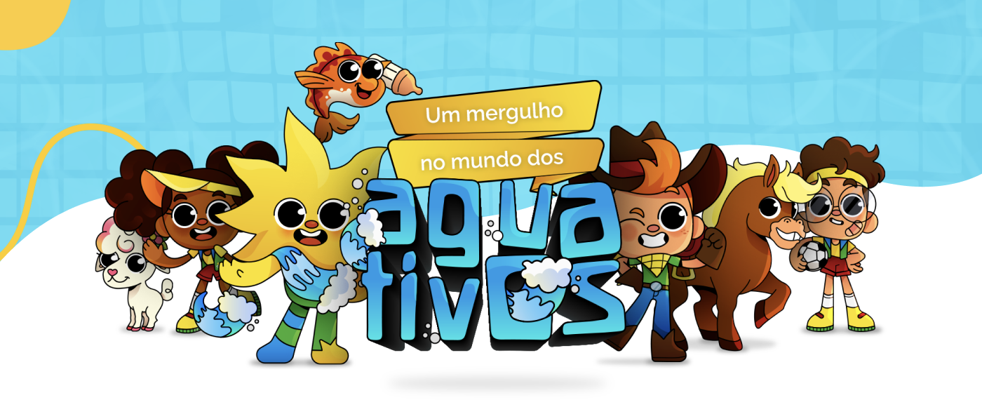 Imagem com os Aguativos, os mascotes do Aguativa Golf Resort.