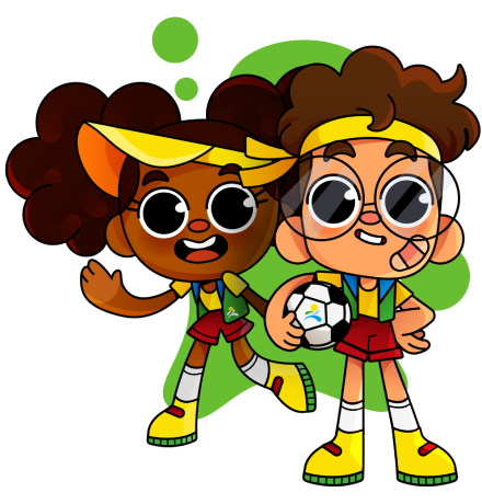 Imagem do Tito e da Tita, dois dos Aguativos - mascotes do Aguativa Golf Resort.