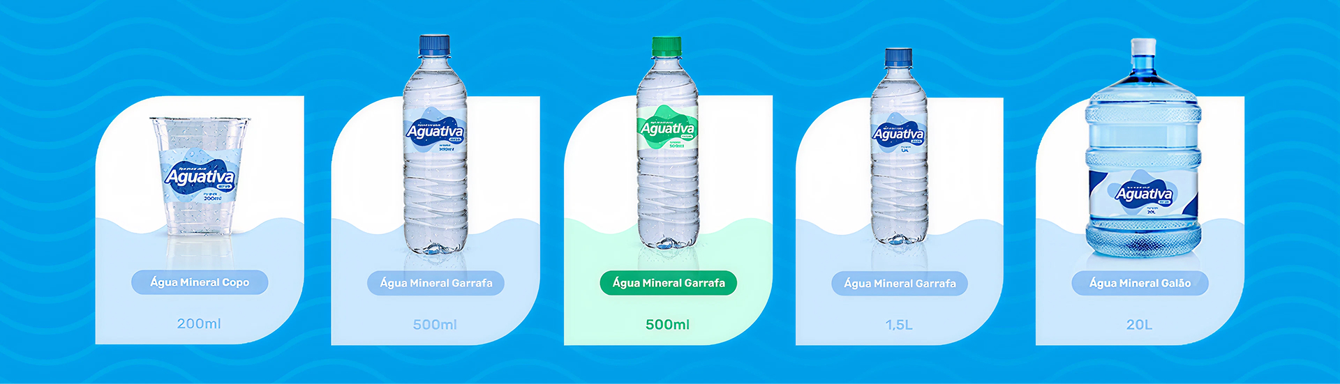 Linha de água mineral Aguativa